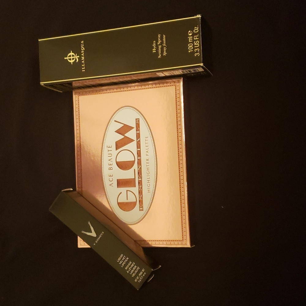 Ace Beaute Glow Highlighter, Illamasqua Setting Spray,V Kosmetic Velvet …